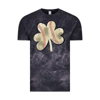 Cloud Black baseball distressed shamrock Vintage Tee - MaliasSmallBusiness