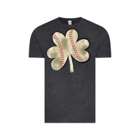 Vintage Black baseball distressed shamrock Vintage Tee - MaliasSmallBusiness