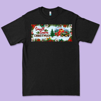 Small Town Christmas Premium Tee Designed By Bundleandbundleshop