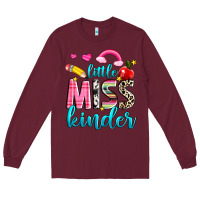 Burgundy little miss kinder Long Sleeve Tee - NancyCooperArtShop