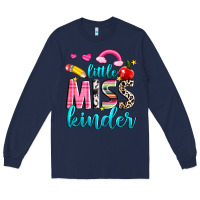 Navy little miss kinder Long Sleeve Tee - NancyCooperArtShop