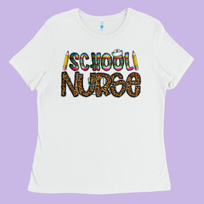 School Nurse Ladies Tee Designed By Cowhidedigitalart