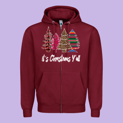 It S Christmas Y All Zipper Hoodie Designed By Bettercallsaul