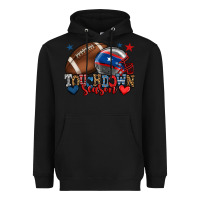Black Touchdown season American football 4th of july Heavyweight Hoodie - HowdyJamesFarm