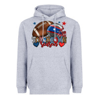 Heather Grey Touchdown season American football 4th of july Heavyweight Hoodie - HowdyJamesFarm