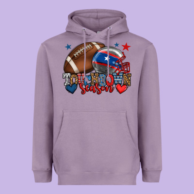 Touchdown Season American Football 4th Of July Heavyweight Hoodie Designed By Howdyjamesfarm