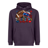 Plum Touchdown season American football 4th of july Heavyweight Hoodie - HowdyJamesFarm