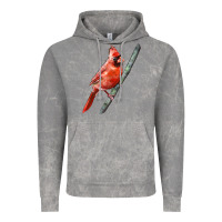 Cloud Rock Northern Cardinal Bird Vintage Hoodie - LillyAllenDesigns