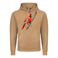 Vintage Camel Northern Cardinal Bird Vintage Hoodie - LillyAllenDesigns