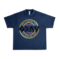 Navy be still and know Urban Heavy Tee - MaliasSmallBusiness