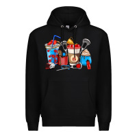 Black Lacrosse coffee cups Premium Hoodie - HowdyJamesFarm