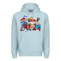 Blue Mist Lacrosse coffee cups Premium Hoodie - HowdyJamesFarm