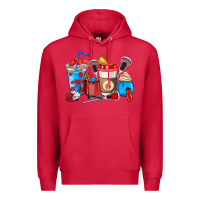Cardinal Lacrosse coffee cups Premium Hoodie - HowdyJamesFarm