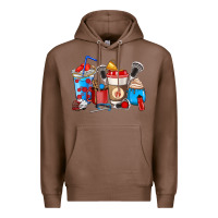Chestnut Lacrosse coffee cups Premium Hoodie - HowdyJamesFarm
