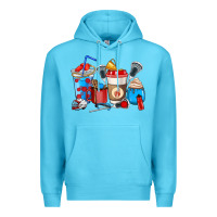 Ocean Blue Lacrosse coffee cups Premium Hoodie - HowdyJamesFarm