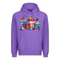 Purple Lacrosse coffee cups Premium Hoodie - HowdyJamesFarm