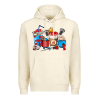 Sandshell Lacrosse coffee cups Premium Hoodie - HowdyJamesFarm