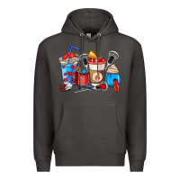 Smoke Lacrosse coffee cups Premium Hoodie - HowdyJamesFarm