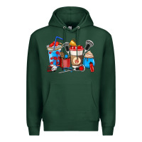 Sports Green Lacrosse coffee cups Premium Hoodie - HowdyJamesFarm