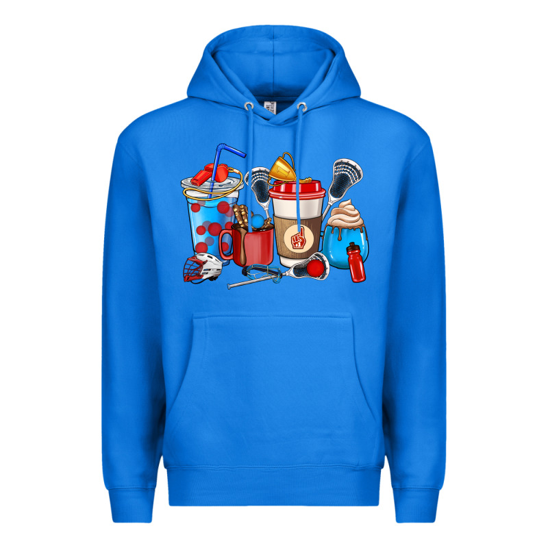 Lacrosse Coffee Cups Premium Hoodie by HowdyJamesFarm | Teevron