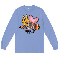 Colony Blue peace love pre k Long Sleeve Tee - JahusDesignShop