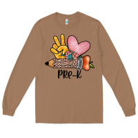Toasted Coconut peace love pre k Long Sleeve Tee - JahusDesignShop