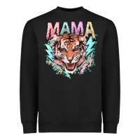 Black mama tiger lightning bolt Heavyweight Sweatshirt - NancyCooperArtShop