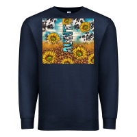 Navy aunt sunflower leopard glitter Premium Sweatshirt - TumblerDesignByShophia