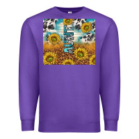 Purple aunt sunflower leopard glitter Premium Sweatshirt - TumblerDesignByShophia
