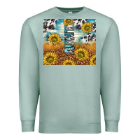 Seafoam aunt sunflower leopard glitter Premium Sweatshirt - TumblerDesignByShophia