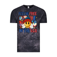 Cloud Black feelin free in the usa Vintage Tee - MaliasSmallBusiness