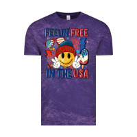 Cloud Purple feelin free in the usa Vintage Tee - MaliasSmallBusiness