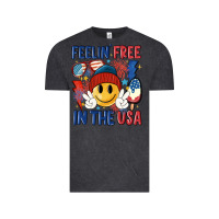 Vintage Black feelin free in the usa Vintage Tee - MaliasSmallBusiness