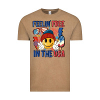 Vintage Coffee feelin free in the usa Vintage Tee - MaliasSmallBusiness