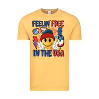 Vintage Mustard feelin free in the usa Vintage Tee - MaliasSmallBusiness