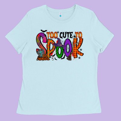 Too Cute To Spook Ladies Tee Designed By Racoondesign