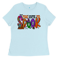 Baby Blue too cute to spook Ladies Tee - RacoonDesign