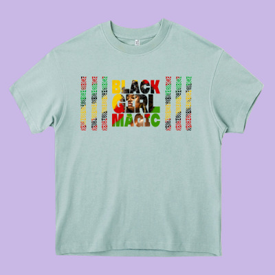 Black Girl Magic Libbey Glass Heavy Core Tee Designed By Hra Design Shop