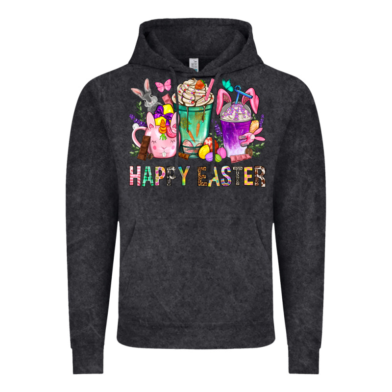Happy Easter Coffee Cups With Bunny Vintage Hoodie by NancyCooperArtShop | Teevron
