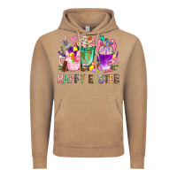 Vintage Coffee Happy Easter coffee cups with Bunny Vintage Hoodie - NancyCooperArtShop
