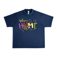 Navy welcome to our home Urban Heavy Tee - MaliasSmallBusiness