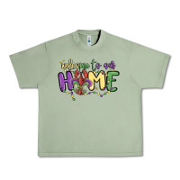 Oil Green welcome to our home Urban Heavy Tee - MaliasSmallBusiness