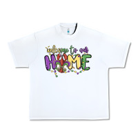 White welcome to our home Urban Heavy Tee - MaliasSmallBusiness