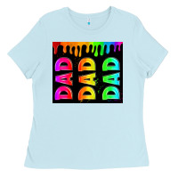 Baby Blue lgbt dad tumbler Ladies Tee - HRA Design Shop