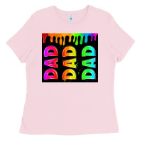 Bubblegum Pink lgbt dad tumbler Ladies Tee - HRA Design Shop