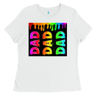 White lgbt dad tumbler Ladies Tee - HRA Design Shop