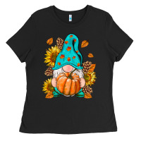 Black Fall Gnome Ladies Tee - RanaPortraitStore