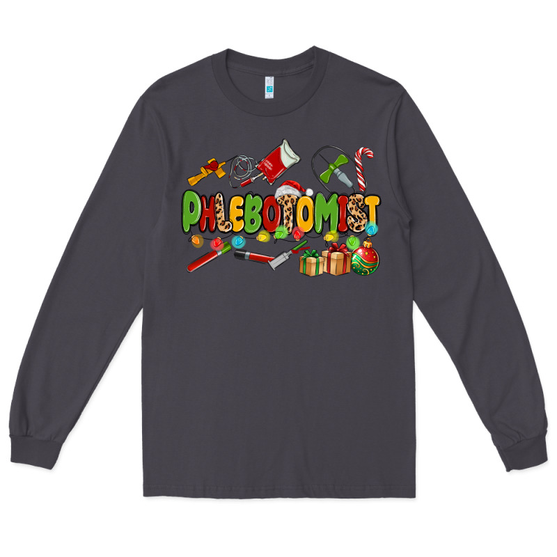 Christmas Phlebotomist Long Sleeve Tee by MaliasSmallBusiness | Teevron