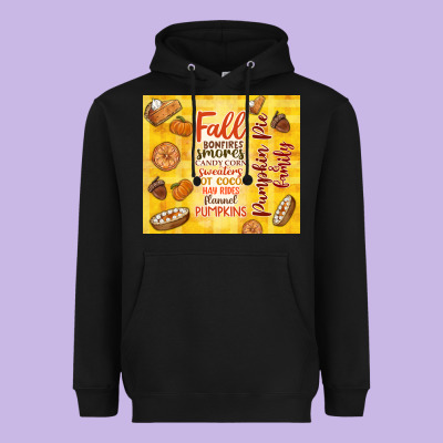 Pumpkin Pie And Family Heavyweight Hoodie Designed By Tumblerdesignbyshophia