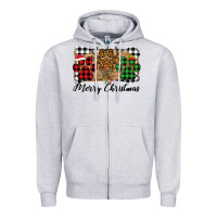 Heather Grey Merry Christmas Paws Zipper Hoodie - Bettercallsaul